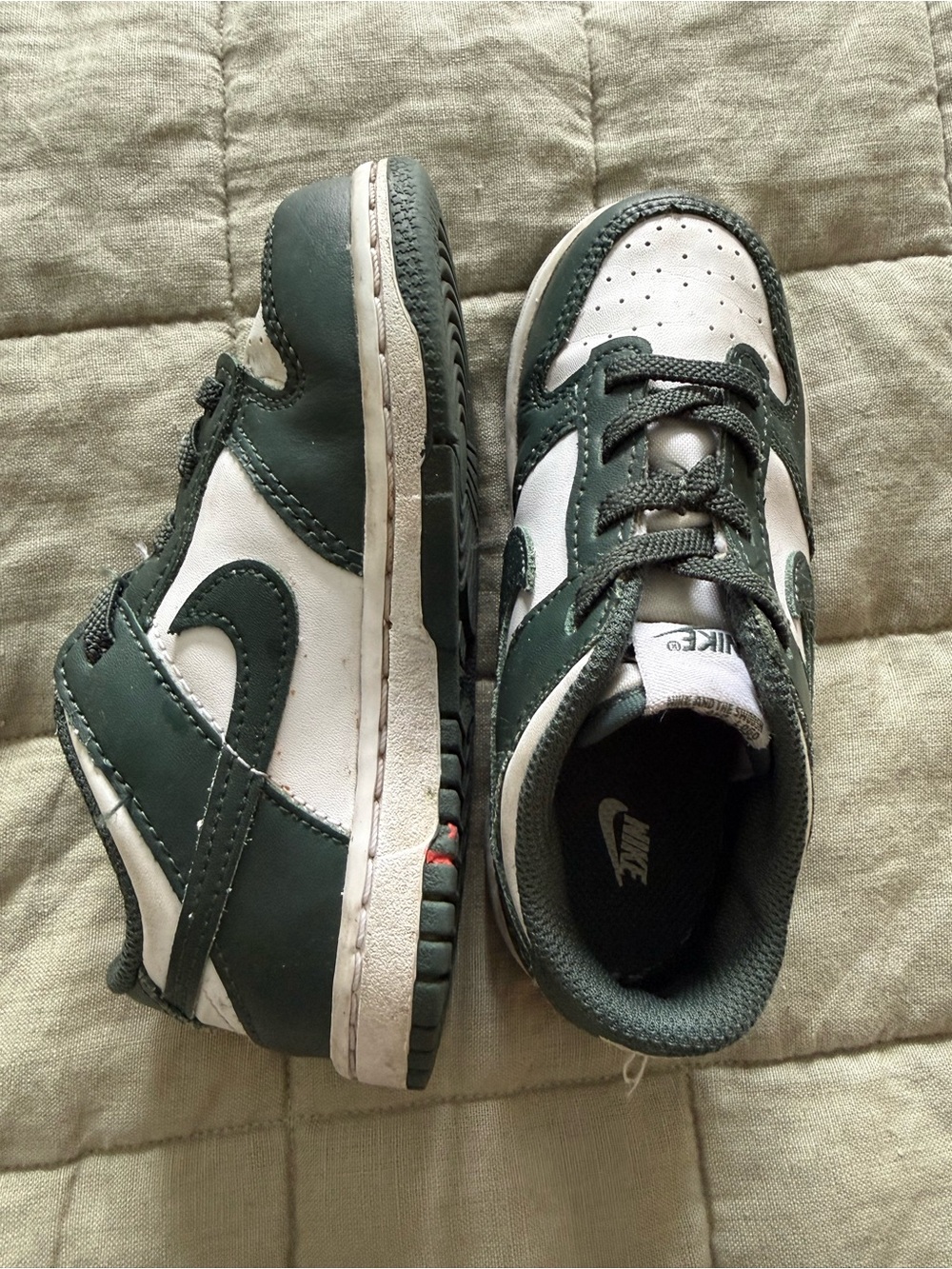 Nike Court Borough Low Green White Sneakers Toddler Size 10C